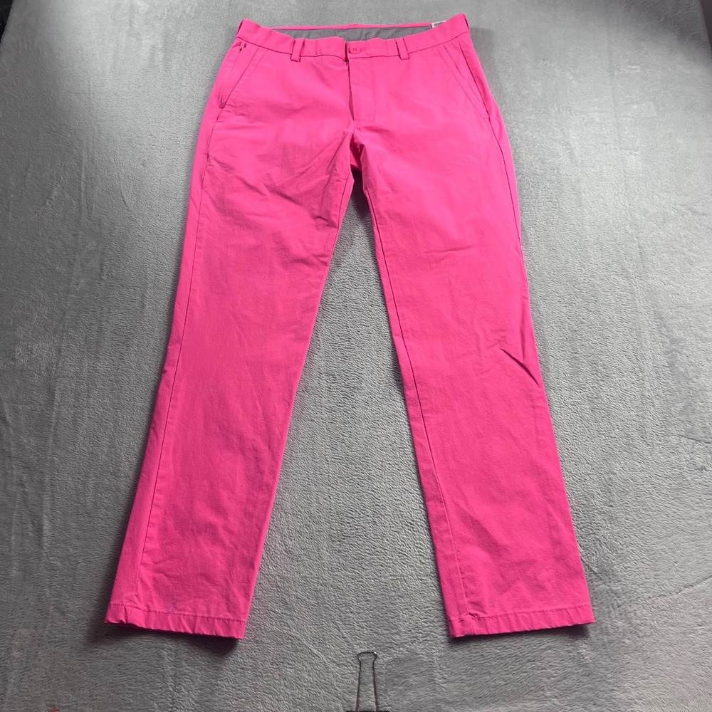 Vineyard Vines On-The-Go Pant Mens 30x30 Pink Stretch Chino Golf Trousers